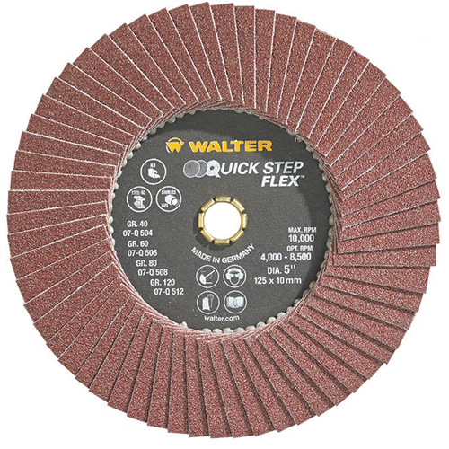 QUICK-STEP FLEX, 5" x Type 29, Grain 80, Oxyde d'aluminium Pryde Industrial Inc.