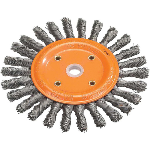 Knot-Twisted Wire Bench Wheel, 6" Dia., 0.0118" Fill, 5/8" Arbor, Steel Pryde Industrial Inc.