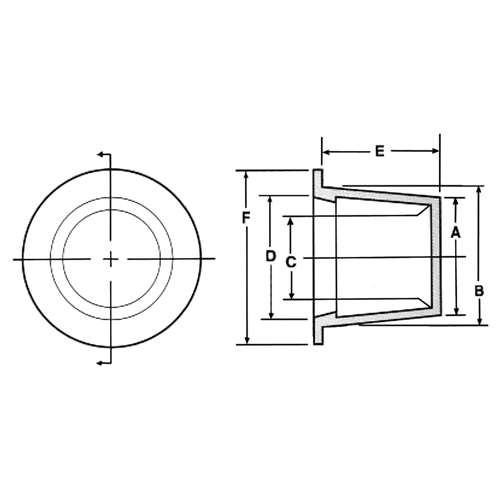 Plastic End Cap, 1/2" Dia. Pryde Industrial Inc.