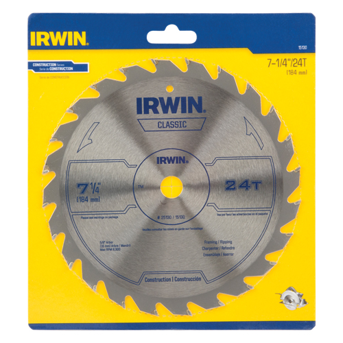 Contractor Saw Blades - Classic Series Saw Blades, 7-1/4", 24 Teeth, Wood Use Pryde Industrial Inc.