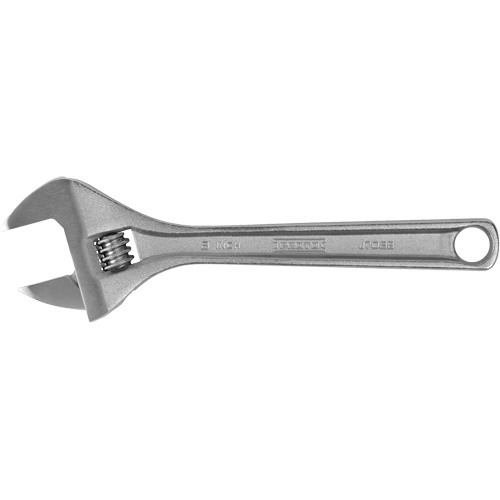 Adjustable Wrench, 8" L, 1-7/32" Max Width, Chrome Pryde Industrial Inc.