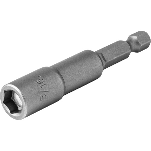 Nut Driver, 5/16" Tip, 1/4" Drive, 2-9/16" L, Magnetic Pryde Industrial Inc.