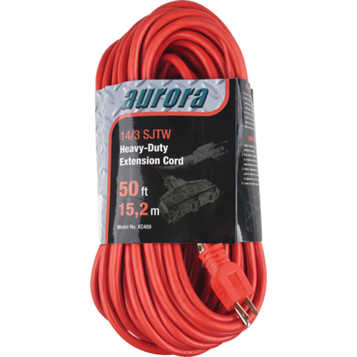 Cordon rallonge en vinyle, Ext&eacute;rieur, SJTW, AWG 14/3, 15 A, 3 prise(s), 50' Pryde Industrial Inc.