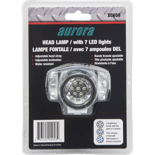 Headlamp, LED, 28 Lumens, 20 Hrs. Run Time, AAA Batteries Pryde Industrial Inc.