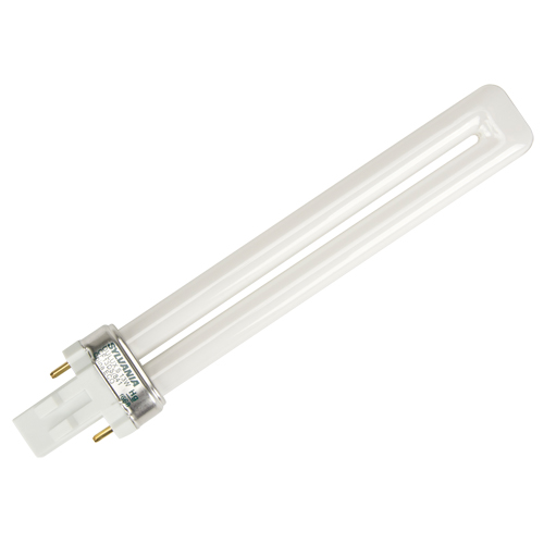Dulux&reg; Compact Fluorescent, 800, 13 W, 4100 K, GX23 Base, 12000 hrs. Pryde Industrial Inc.