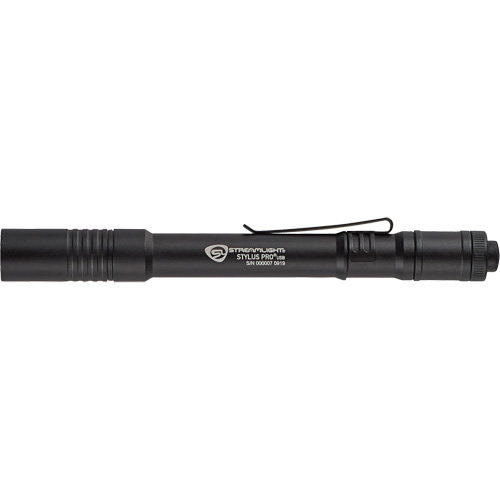 Lampe stylo USB Stylus Pro, DEL, 350 lumens, Corps en Aluminium, piles Rechargeable, Compris Pryde Industrial Inc.