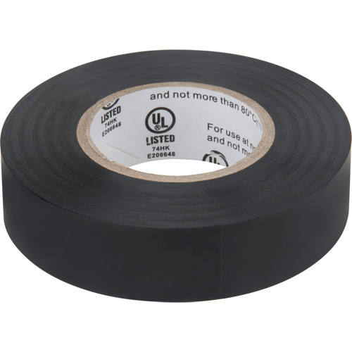 Electrical Tape, 19 mm (3/4") x 18 M (60'), Black, 7 mils Pryde Industrial Inc.