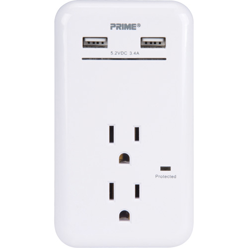 Chargeur USB Prime avec protection contre la surtension Pryde Industrial Inc.