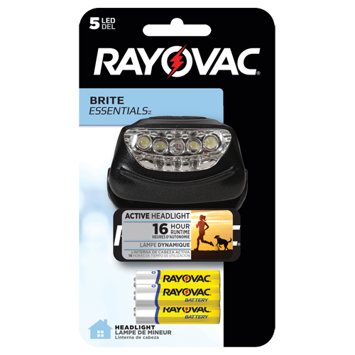 Brite Essentials Headlight, LED, 14 Lumens, 16 Hrs. Run Time, AAA Batteries Pryde Industrial Inc.