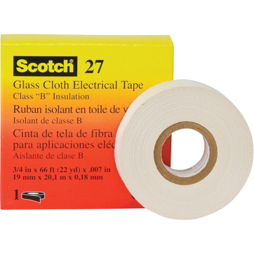 Scotch&reg; 27 Glass Cloth Electrical Tape, 12 mm (1/2") W x 20 m (66') L Pryde Industrial Inc.