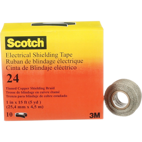 Scotch&reg; Electrical Shielding Tape, 25.4 mm (1") x 4.6 m (15'), Black, 16 mils Pryde Industrial Inc.