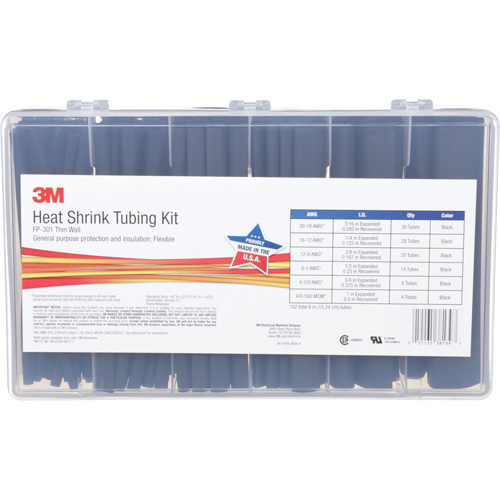 Tube thermor&eacute;tractable, Paroi mince, 6", 1" (2,54cm) - 0,1875" (0,48cm) Pryde Industrial Inc.