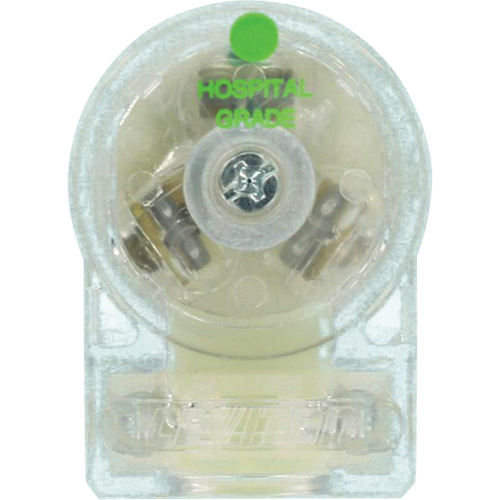 Angled Hospital Grade Extension Plug, Nylon, 15 Amps, 125 V Pryde Industrial Inc.