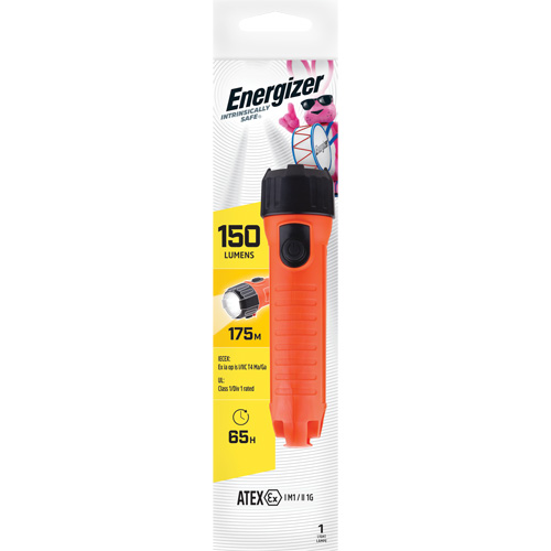 Intrinsically Safe&reg; Handheld Flashlight, LED, 150 Lumens, D Batteries Pryde Industrial Inc.