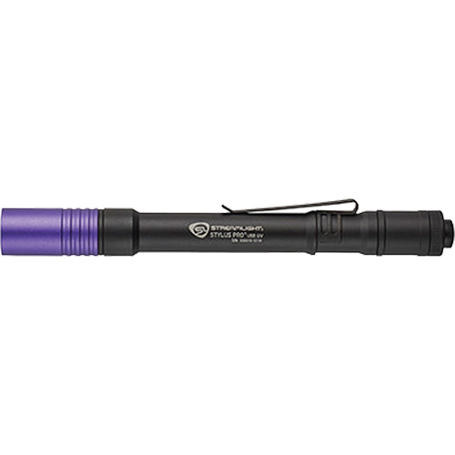 Lampe stylo UV avec port de recharge micro USB Stylus Pro, DEL, Corps en Aluminium, piles Rechargeable, Compris Pryde Industrial Inc.