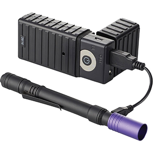 Lampe stylo UV avec port de recharge micro USB Stylus Pro, DEL, Corps en Aluminium, piles Rechargeable, Compris Pryde Industrial Inc.