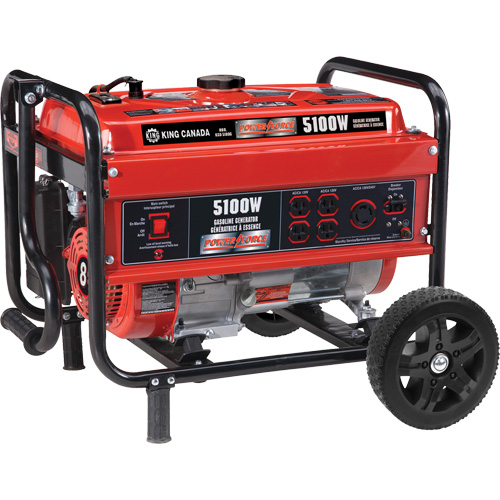 Generator with Wheel Kit, 5100 W Surge, 4000 W Rated, 120 V/240 V, 15 L Tank Pryde Industrial Inc.