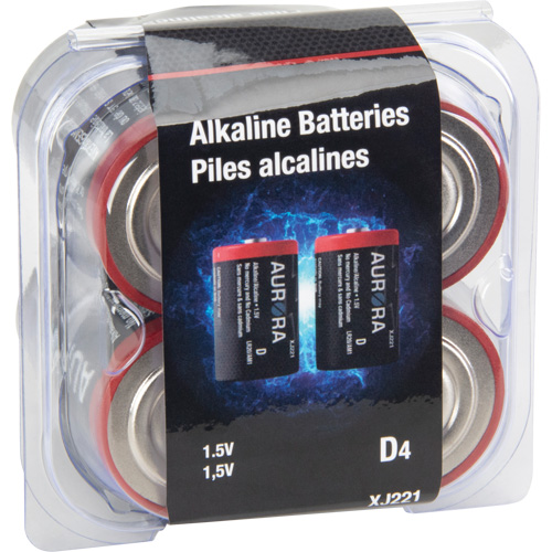 Industrial Alkaline Batteries, D, 1.5 V Pryde Industrial Inc.