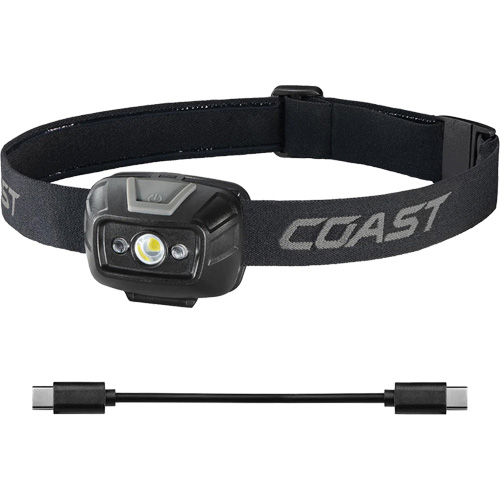 Lampe frontale projecteur &agrave; grand angle bicolore FL20R , DEL, 520 lumens, 2,5 hres de fonctionnement, piles Rechargeable Pryde Industrial Inc.