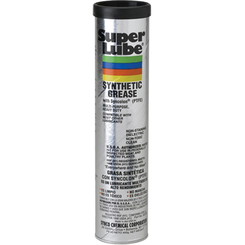 Graisse synth&eacute;tique Super Lube a/PFTE, 400 g, Cartouche Pryde Industrial Inc.