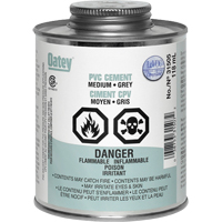 PVC Cement, 0.250 lbs, Brush-Top Can, Grey Pryde Industrial Inc.