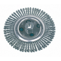 Brosse rotative &agrave; fils nou&eacute;s, pour passe de fond, Dia. 4-7/8", Fils 0,02", Arbre 5/8"-11, Acier Pryde Industrial Inc.