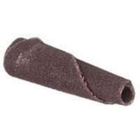 Cartouche de bande abrasive conique ALO, 180 Grain, 3/16" dia., Oxyde d'aluminium, 1" lo, 1/8" Dimension de l'arbre Pryde Industrial Inc.