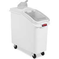 Mobile Ingredient Bins with Sliding Lid, 2.75 cu. ft. Capacity, 28" H x 13-13/100" W x 29-1/4" D Pryde Industrial Inc.