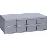 Industrial Drawer Cabinets, 8 Drawers, 22-3/4" W x 11-5/8" D x 7-3/8" H, Grey Pryde Industrial Inc.