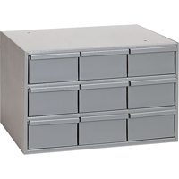 Industrial Drawer Cabinets, 9 Drawers, 17-1/4" W x 11-5/8" D x 10-7/8" H, Grey Pryde Industrial Inc.