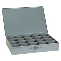 Boîtes &agrave; fond courb&eacute;, Acier, 20 compartiments, 18" la x 12" p, 3" h, Gris Pryde Industrial Inc.