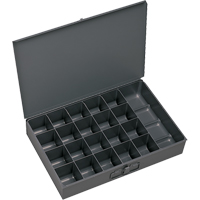 Boîtes &agrave; fond courb&eacute;, Acier, 21 compartiments, 13-3/8" la x 9-1/4" p, 2" h, Gris Pryde Industrial Inc.