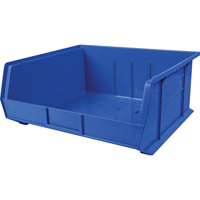 Bac en plastique, 16-1/2" la, 11" h x 18" p, Bleu Pryde Industrial Inc.
