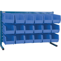 Louvered Rack with Bins, 18 Bins, 8-1/4" W x 36" D x 22" H Pryde Industrial Inc.