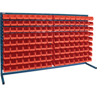 Louvered Rack with Bins, 144 Bins, 72" W x 15" D x 40" H Pryde Industrial Inc.