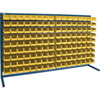 Louvered Rack with Bins, 144 Bins, 72" W x 15" D x 40" H Pryde Industrial Inc.