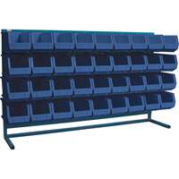 Louvered Rack with Bins, 36 Bins, 72" W x 15" D x 40" H Pryde Industrial Inc.
