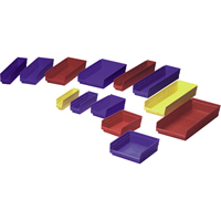 Bacs de rangement pour tablettes, 8-3/8" la x 4" H x 11-5/8" p, Bleu, Capacit&eacute; 30 lb Pryde Industrial Inc.