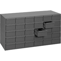 Industrial Drawer Cabinets, 30 Drawers, 33-3/4" W x 11-5/8" D x 17-3/4" H, Grey Pryde Industrial Inc.