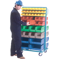 Mobile Bin Racks - Double Sided, 0 Bins, 36" W x 24" D x 67-1/2" H Pryde Industrial Inc.