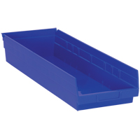 Bacs de rangement pour tablettes, 8-3/8" la x 4" H x 23-5/8" p, Bleu, Capacit&eacute; 50 lb Pryde Industrial Inc.