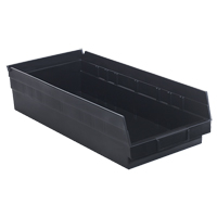 Bac pour &eacute;tag&egrave;re &eacute;conomique, 8-3/8" la, 4" h x 17-7/8" p, Noir Pryde Industrial Inc.