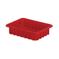 Contenants Divider Box, Poly&eacute;thyl&egrave;ne, 10,8" la x 8,3" p x 2,5" h, Rouge Pryde Industrial Inc.