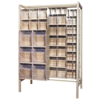 Syst&egrave;me de stockage &agrave; glissi&egrave;re &agrave; bacs basculants autonome, 51-1/4" la x 26" p x 77" h, 101 tiroirs Pryde Industrial Inc.