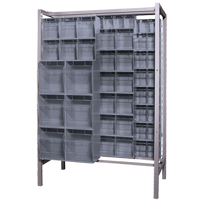 Syst&egrave;me de stockage &agrave; glissi&egrave;re &agrave; bacs basculants autonome, 51-1/4" la x 26" p x 77" h, 101 tiroirs Pryde Industrial Inc.