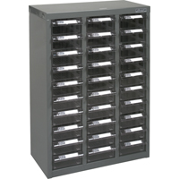 KPC-700 Parts Cabinet, Galvanized Steel, 30 Drawers, 17-1/2" x 8-7/10" x 25-3/10", Grey Pryde Industrial Inc.