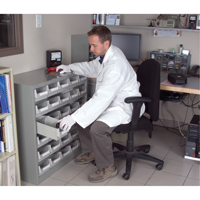 KPC-HD Heavy-Duty Parts Cabinet, Galvanized Steel, 30 Drawers, 34-3/5" x 15-7/10" x 34-3/5", Grey Pryde Industrial Inc.