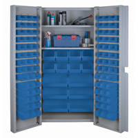 Deep Door Combination Cabinets, 38" W x 24" D x 72" H, Grey Pryde Industrial Inc.