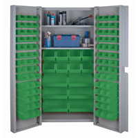 Deep Door Combination Cabinets, 38" W x 24" D x 72" H, Grey Pryde Industrial Inc.