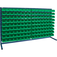 Louvered Rack with Bins, 144 Bins, 72" W x 15" D x 40" H Pryde Industrial Inc.